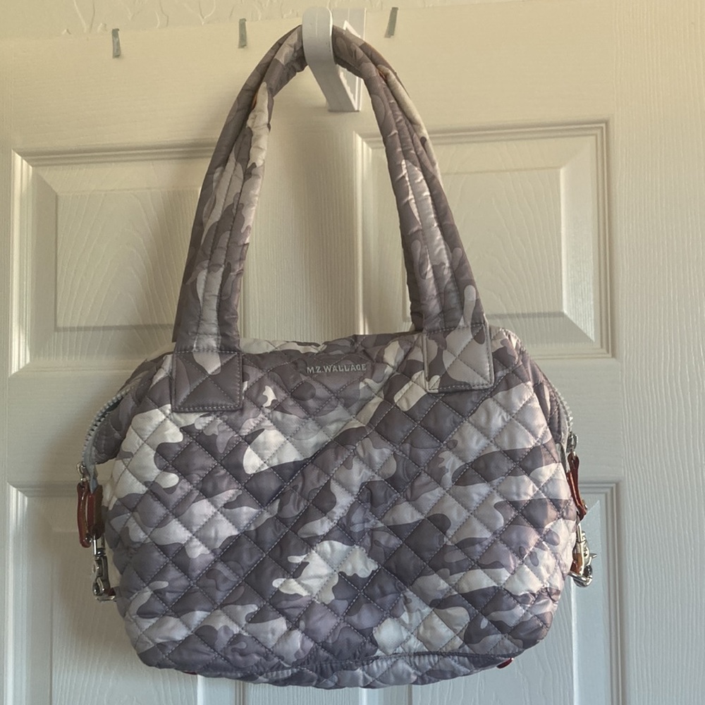 MZ Wallace Grey Camouflage Medium Sutton Bag
